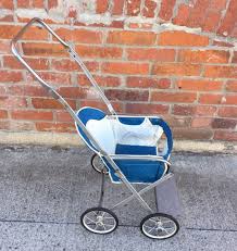 Folding Doll Stroller Collapsible Blue Canvas - Buggy ...