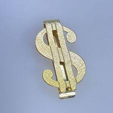 Vintage Die Cut Gold Plated Dollar Sign Cutout Money Clip Thin Used - Etsy