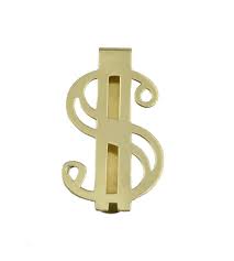 Sold at Auction: VINTAGE SOLID 14KT GOLD DOLLAR SIGN MONEY CLIP