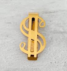 Vintage $ Dollar Sign Gold Filled Money Clip Card Holder By A And Z • PreAdored® Sustainable Luxury