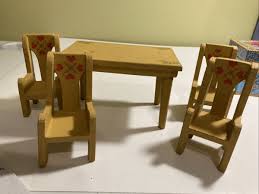 Children's wooden table and chairs for tea party | eBay