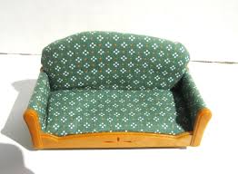 Calico Critters Sylvanian Families green couch & 2 matching chairs furniture | eBay