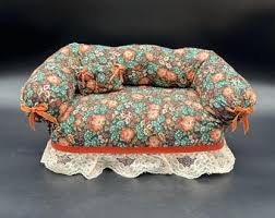 Vintage Floral Mini Couch Doorstop Handmade Cottage Granny 1990s Peach Green Flowers - Etsy