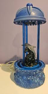Blue Dolphin Rain Lamp Dripping Oil Ocean Wave Light Working ...