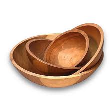 Colonial Hardwood Bowl one piece wood salad bowls