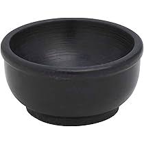 MaMeMi Fireproof Round Soapstone Incense Bowl in Black [Outer Diameter 6.5 cm, Hand Painted] Bowl for Smoking on Charcoal : Amazon.de: Home & Kitchen