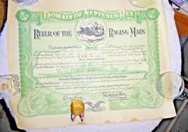 VINTAGE CERTIFICATE US NAVY USS DORSEY DOMAIN OF NEPTUNUS ...