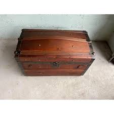 19th Century Dome Top or Humpback Antique Trunk. | Chairish