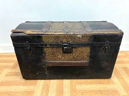 Vintage STEAMER TRUNK storage chest camelback humpback antique victorian toy box | eBay