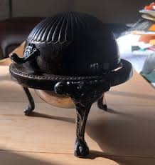 RARE FB Rogers Silver Co Silver-on-Copper 3-Ftd Dome Top Caviar/Butter Dish 273? | eBay