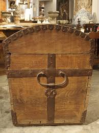 Large Domed Antique Oak Trunk from Alsace, France, circa 1780 at 1stDibs