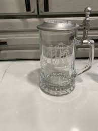 Salem Ship Grand Turk 1786 Glass w/Metal Lid W.Germany Beer ...