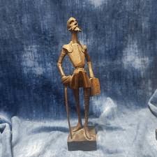 Don Quixote Sculpture In Antique Wooden Carved Figures for sale | eBay