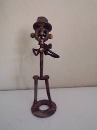 Vintage Folk Art Gangster Figurine Scrap Metal, Homemade ...