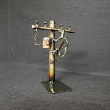 Lineman | Metal Art | Lineman Figurine | Railroad Spike Art ...