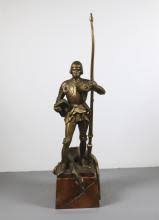 Sold at Auction: Hans (1873) Müller, HANS MULLER (Austrian / German 1873-1937). Saint George and the Dragon, Patinated bronze statue. Signed "H Muller" at base. Height (inc