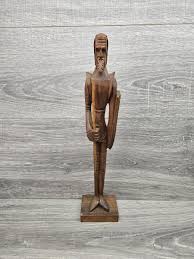 Hand Carved Wood Wooden Sculpture Folk Art Don Quixote 13" | eBay