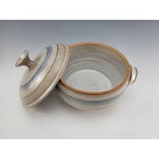 Arts and Crafts Covered Casserole by Potter Ann Helberg - Modern Studio Pottery | Chairish