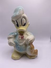Vintage Donald Duck Figurine Hooked Fish Pastel 7" American Bisque Walt Disney | eBay