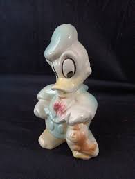 1940s Vintage Donald Duck Figurine Hooked Fish Pastel 7" Walt Disney | eBay