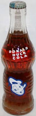 Vintage soda pop bottle DONALD DUCK COLA 7oz Walt Disney 1953 full wit – Mistercola