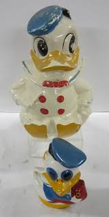 Lot - Vintage Donald Duck Cookie Jar & Bank