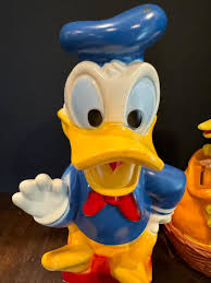 Plastic Donald Duck or Big Bird Bank Bright Circus Colors Add Your Own Coins - Etsy