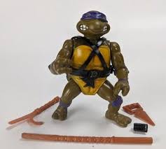 1988 TMNT Teenage Mutant Ninja Turtles Donatello Don Hard Head & Weapons | eBay
