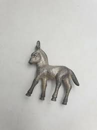 Vintage Silver Tone Heavy Metal Small Walking Donkey Figurine Ornament Textured | eBay Australia
