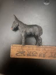 Antique Carved Wooden Donkey 2” Childs Toy Depression Era ...