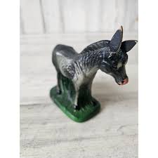 Vintage donkey nativity AS IS stable Xmas decor | eBay
