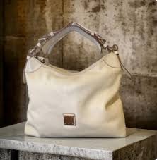 Dooney & Bourke Ivory nude leather Hobo Large Shoulder Bag Purse READ Pre Owned | eBay