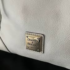 2000s Dooney & Bourke white and gold leather... | Depop
