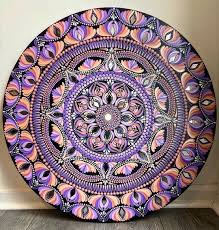 24”mandala Painting - Captivating Coral - Etsy