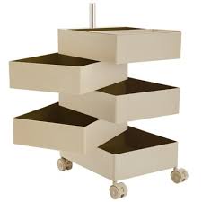 YIYIBYUS 360° Rotating Bedside Storage Cabinet 5 Tiers End ...