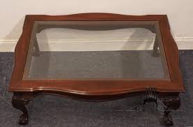 DREXEL FURNITURE Solid Mahogany Traditional Chippendale Style Ball & Claw 44" Accent Coffee Table W. Glass Top - Etsy