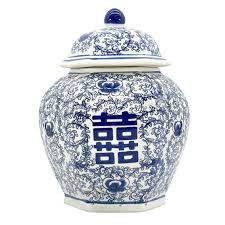 Blue & White Chinoiserie Porcelain Jar 12" – Love of Character