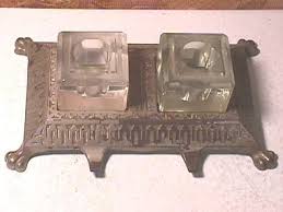 Tatum Nickel Plated Inkwell Stand | eBay