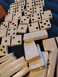 Vintage Hand Made Ceramic Glazed Dominoes Set and Box | eBay