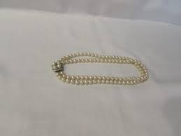 VINTAGE KRAMER NEW YORK SIGNED DOUBLE STRAND PEARLS RHINESTONES CLASP | eBay