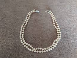 Vintage JKA Silver Clasp Faux Pearl Necklace with Case | eBay
