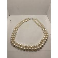 Vintage Hand Knotted Cream Pearl Double 17 in Necklace - Walmart.com