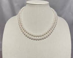 Double Layered Pearl Strand, Simple Elegant 6mm Swarovski ...