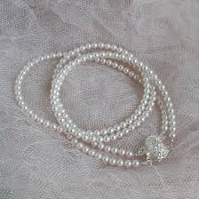 Double Strand Pearl Necklace, Wedding Jewelry, Pearl Bride ...