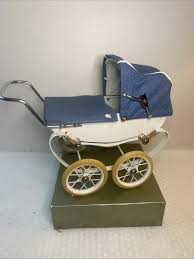 Mid Century Doucet French Blue Doll Carriage Pram Buggy | eBay