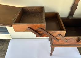 Mid Century Scandinavian Modern Expanding Sewing Caddy Box | eBay