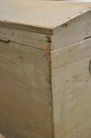 19th C. Antique Primitive Dome Top Gray Painted Dovetailed ...