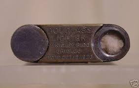 DOUGLASS LIGHTER pat.1926 leather wrap, no fuel plug NR ...