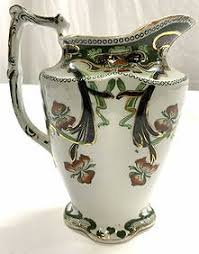 Crown Burslem Staffordshire Porcelain Pitcher