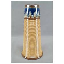 Doulton Lambeth Olive Dale Blue Green & Brown Fern & Ribbed ...